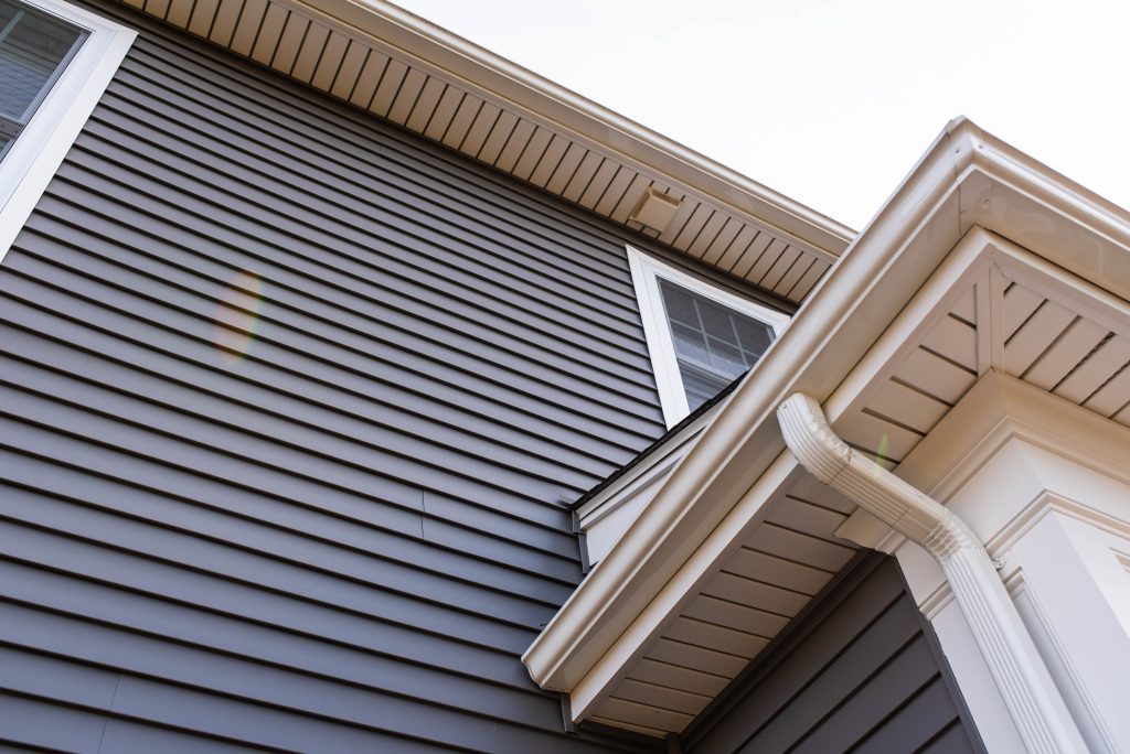 Newly installed siding