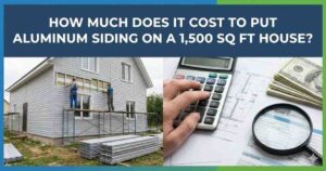 Aluminum siding installation on a 1,500 square foot house with cost estimation tools and materials