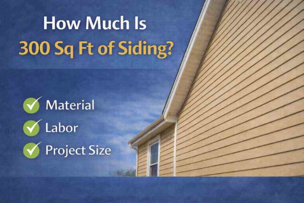 300 square feet siding installation example showing vinyl siding exterior and key pricing factors